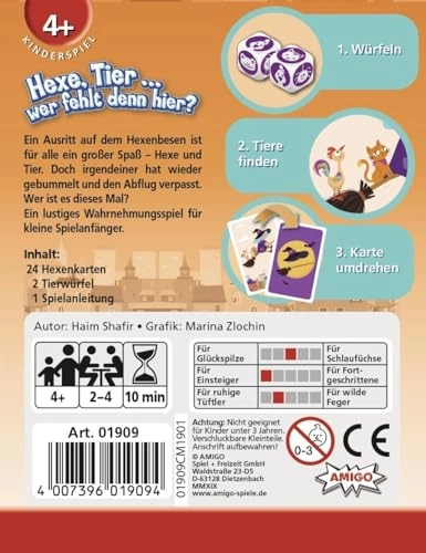 Hexe, Tier ... wer fehlt denn hier? - 4 years and over