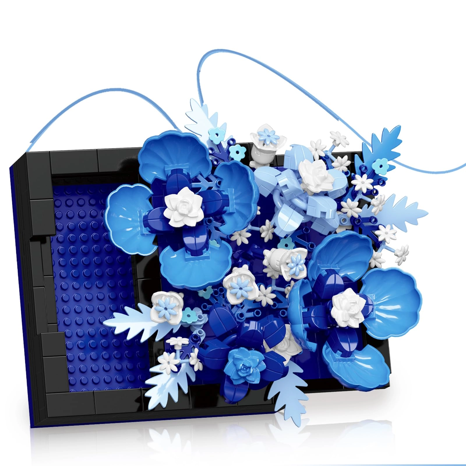 Vilbocr Flower Building Blocks Jewelry Box - Blue Rose