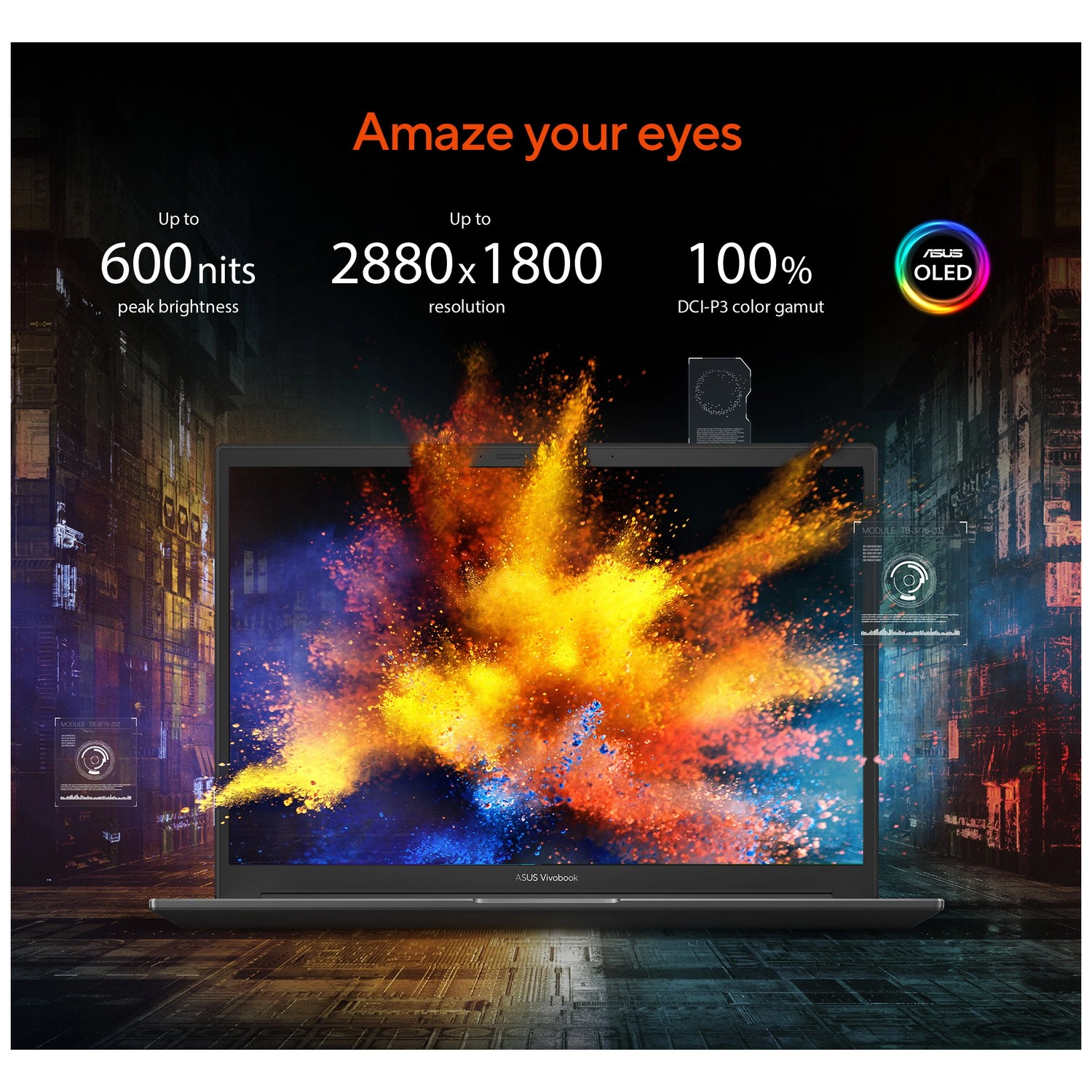 Vivobook Pro 14X M7400QE-OLEDBR9T - 14'' Ryzen 9-5900HX 16GB DDR4 1TB SSD