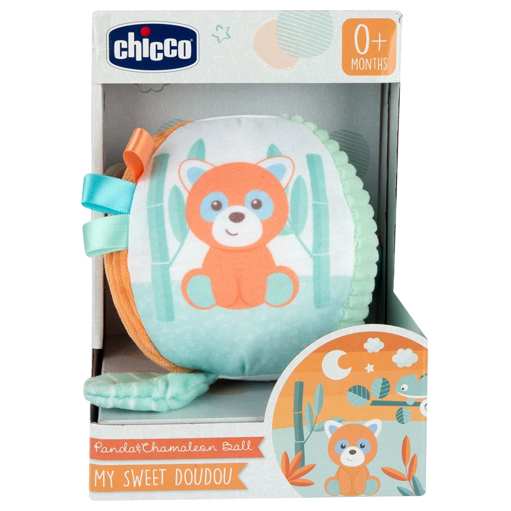 Panda & Chameleon Rattle Ball - Suitable for 3 to 18 months variety of high-quality fabrics