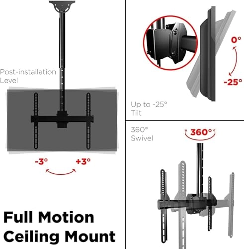 Ceiling TV Mount - 50kg 26-70 inch