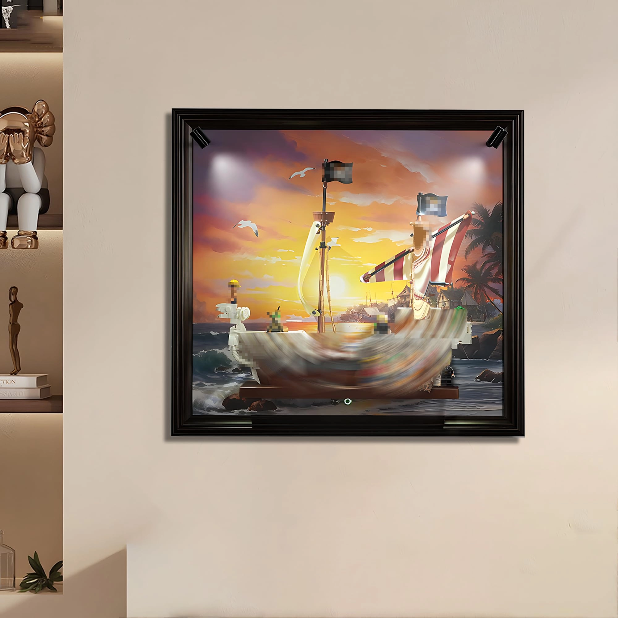 Generic Wall-Mount Display Frame Case - 50.8x46.8cm Hanging Picture Frame