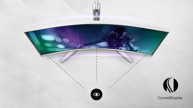 Curved display design for more immersive experience