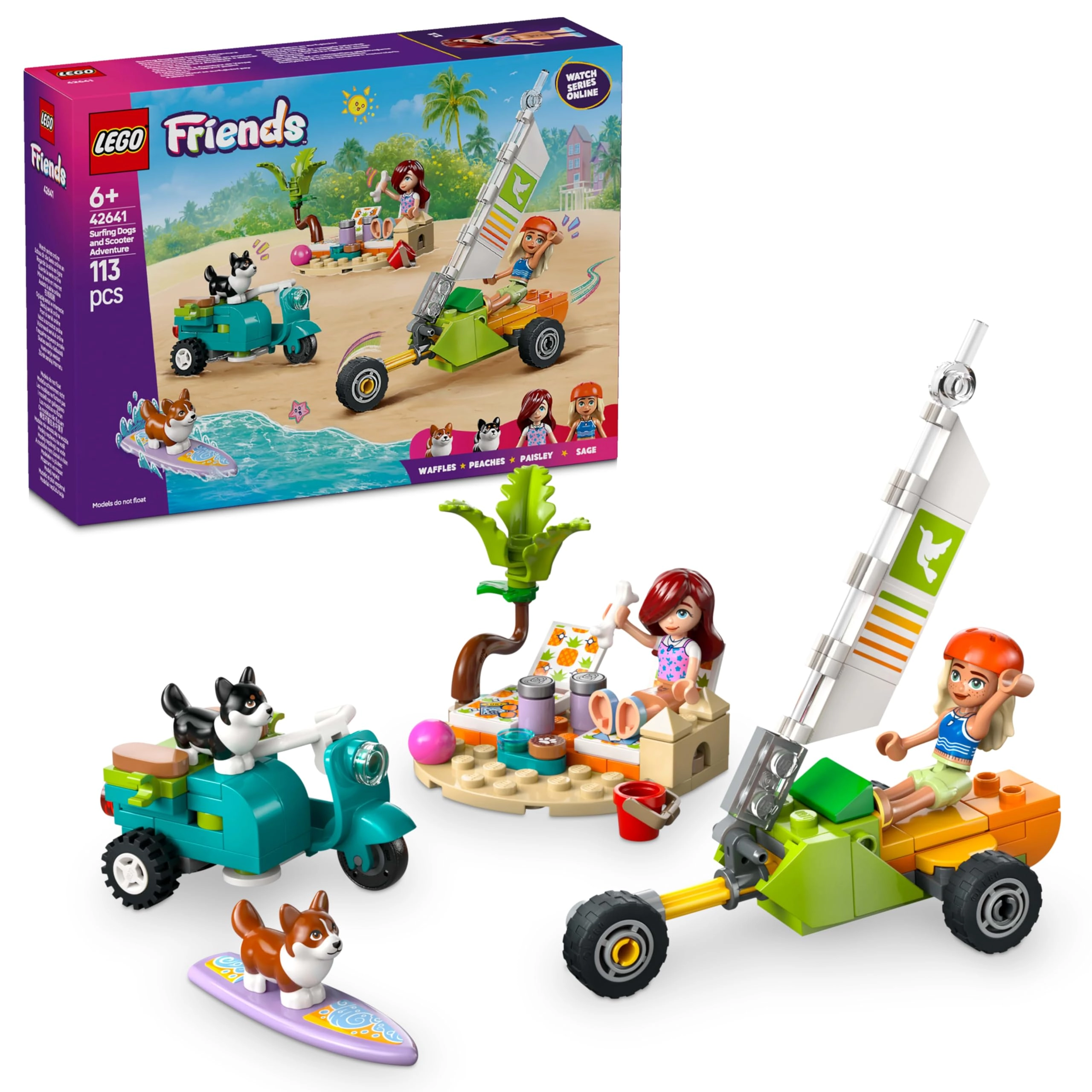 Friends Surfing Dogs and Scooter Adventure (42641)