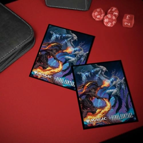 Final Fantasy x Universes Beyond Bahamut and Ifrit Deck Protector Sleeves - 100pcs Gift Bundle