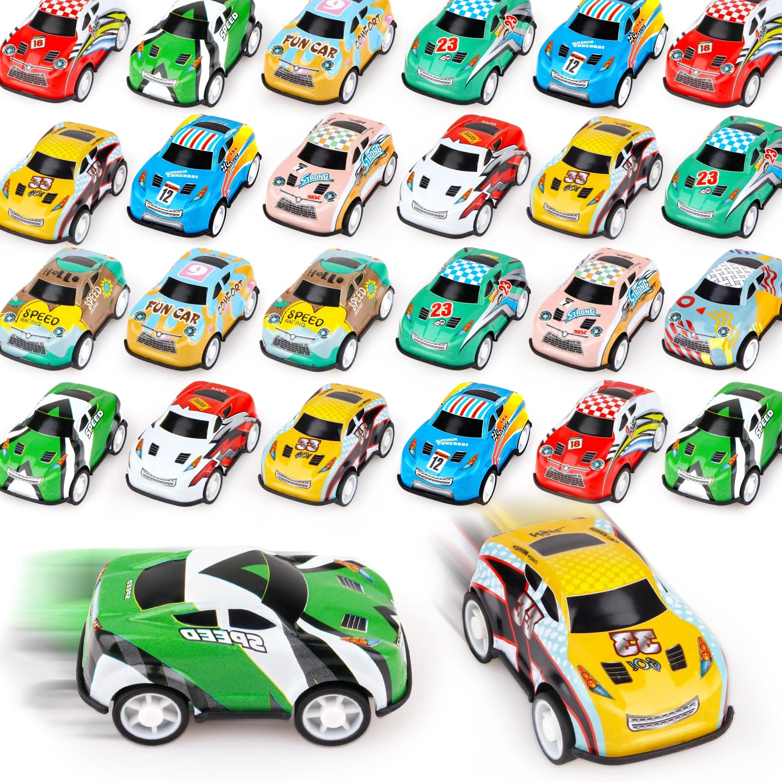 adecortalk Mini Pull back Cars - 36pcs