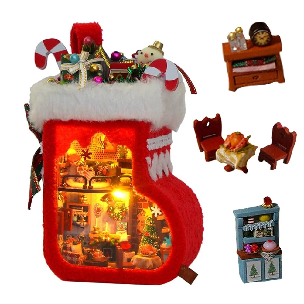 Miniature Wooden Dollhouse Furniture Kit - Creative Room 1:24