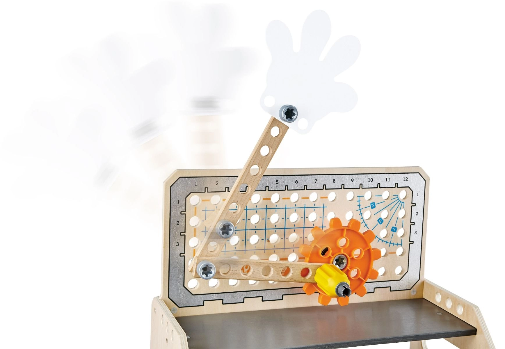 Junior Inventor Discovery Scientific Wooden Workbench - 4 + 58 pieces