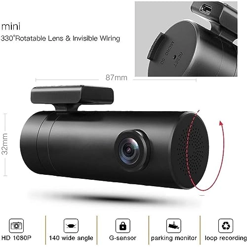 Mini Car Dash Camera 1080p