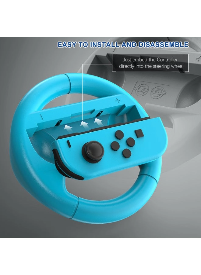 Joy-con Steering Wheel - Switch OLED Round Handlebar Black
