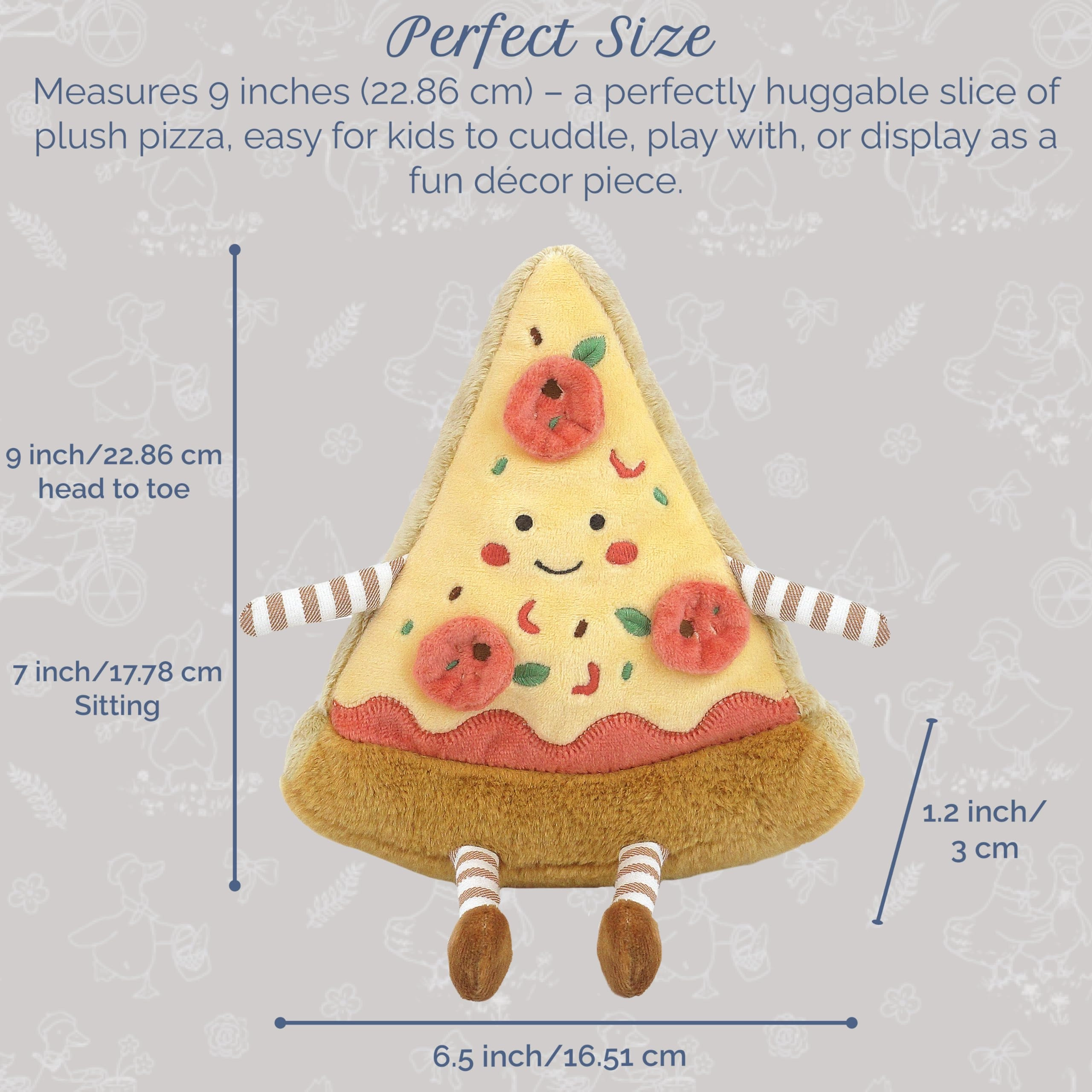Cosimo Pizza 22.9 cm Plush - Soft Polyester