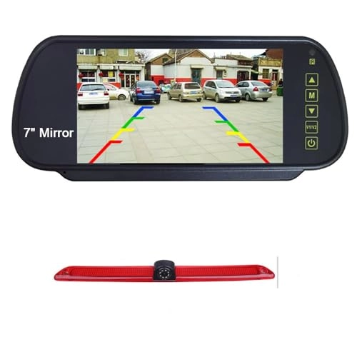 Rear View Mirror - 4.3 inch 800x480 + Brake Light Reversing Camera - Night vision 520 TV lines