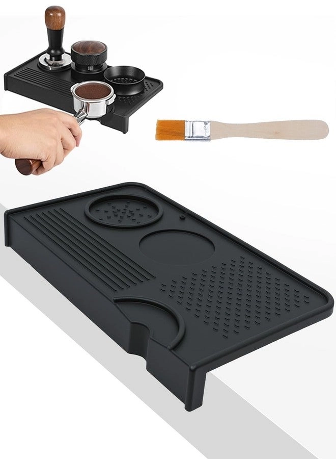 PROKITCHEN Silicone Tamping Mat - 10″ × 5.5″ Coffee Brush
