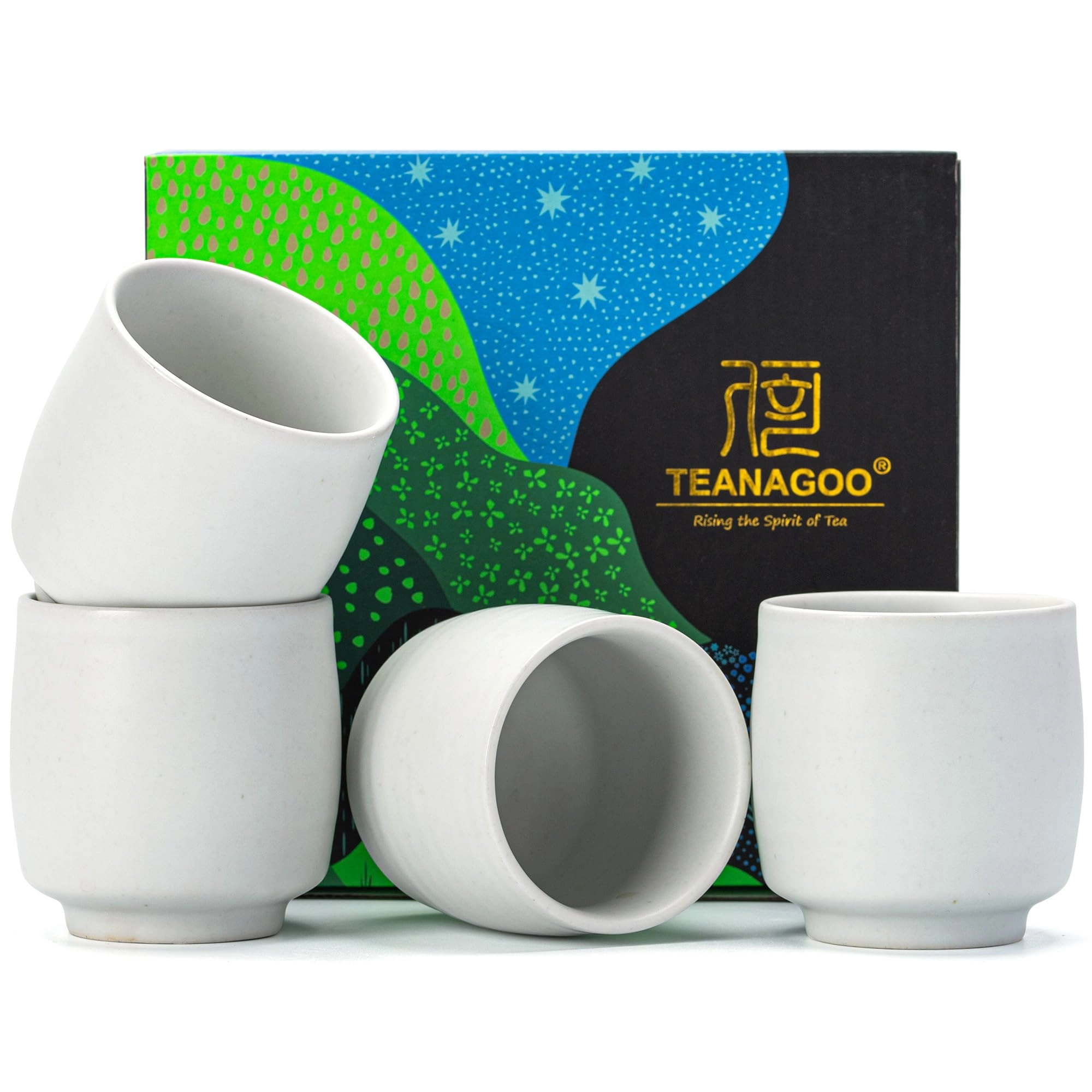 TEANAGOO Elegant Japanese Tea Cup - 4 pcs - 175 ml