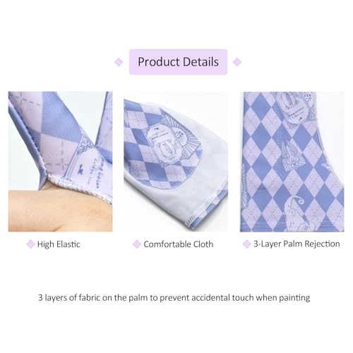 Artist Drawing Glove - 3-Layer Palm Rejection Breathable Right/Left Hand