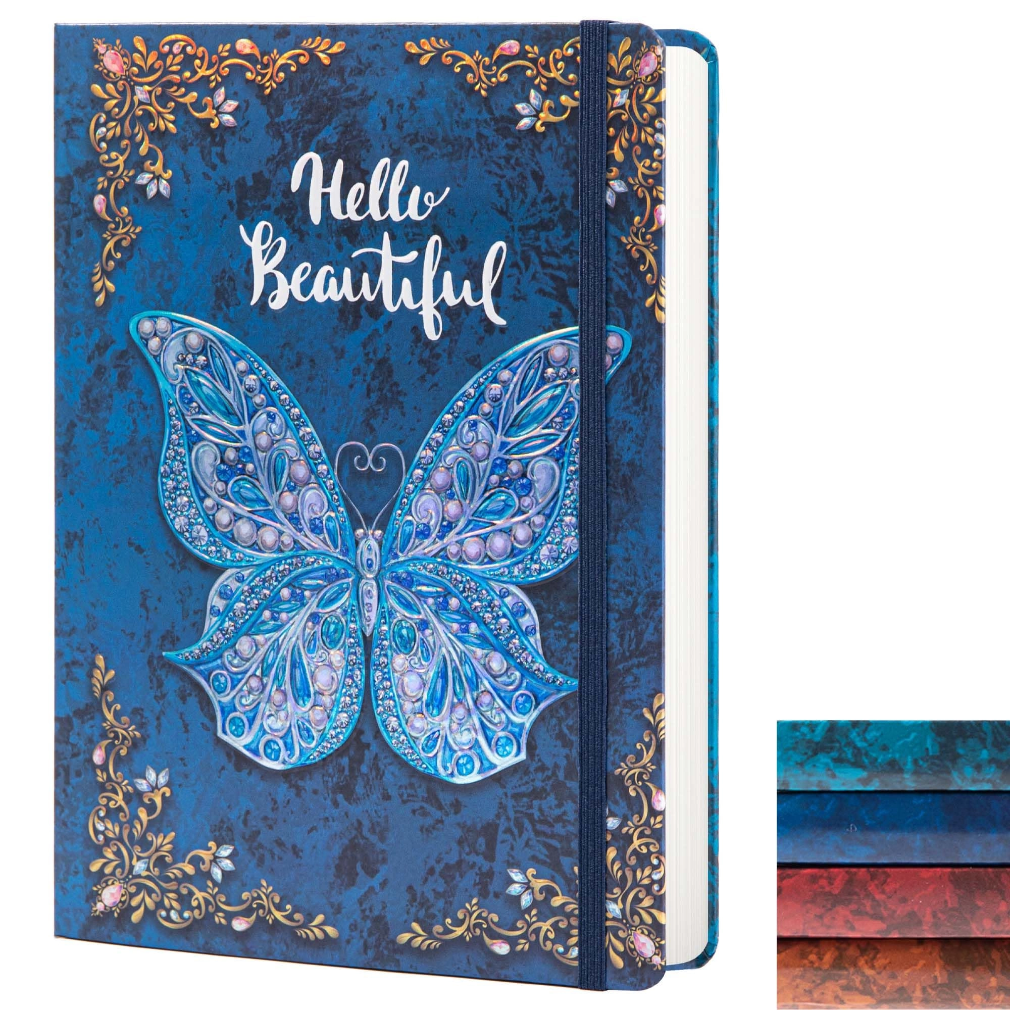 3D Butterfly Embossed Writing Journal B5 Hardcover - Lined 192 Pages