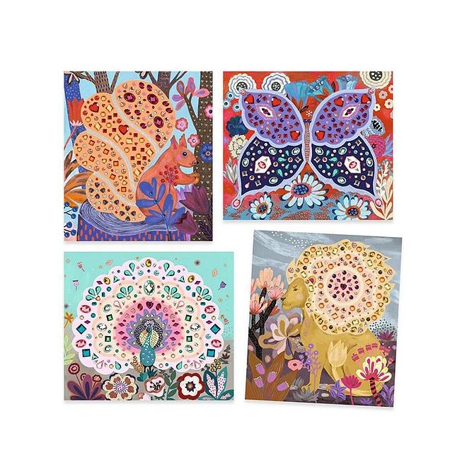 DJECO Artistic Strass Wild Beauty - 600+ Rhinestones Travel Size