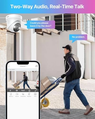 16CH 4K PoE Security Camera System - 8pcs 8MP