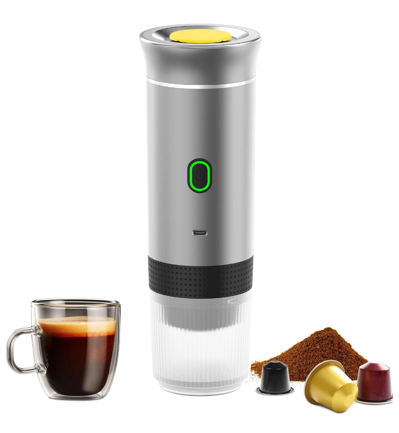 HELEE - 8500mAh 3-5 Min Self-heating Compatible with Ground Coffee & NS Capsule