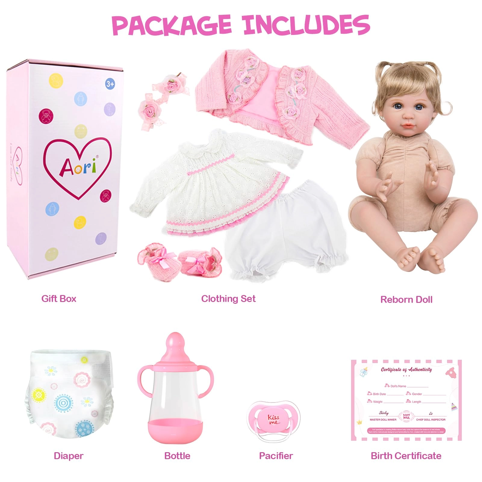 Reborn Baby Doll - 22 inch Vinyl Ages 3+