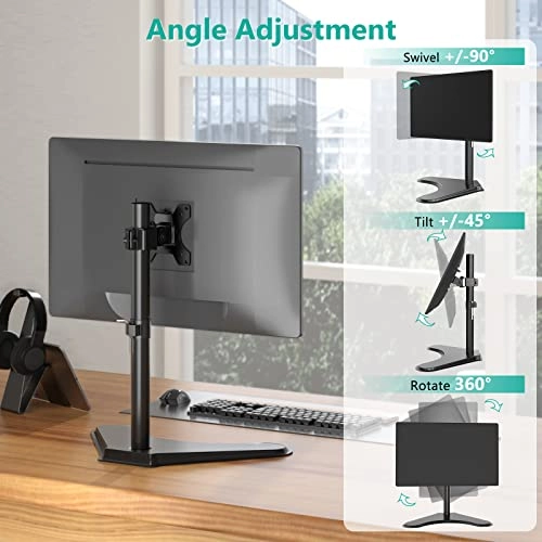 Gas Spring Desk Mount - 35 inch VESA 75 and 100