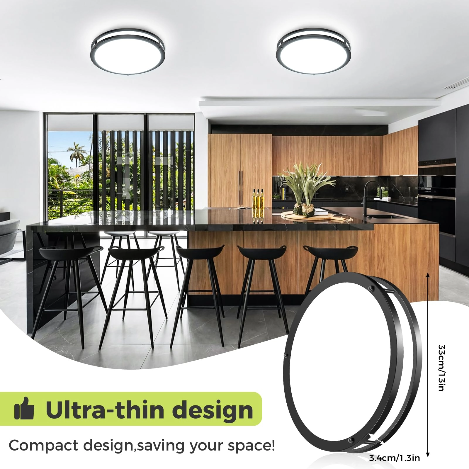 Flush Mount Ceiling Light - 5CCT Dimmable Pack