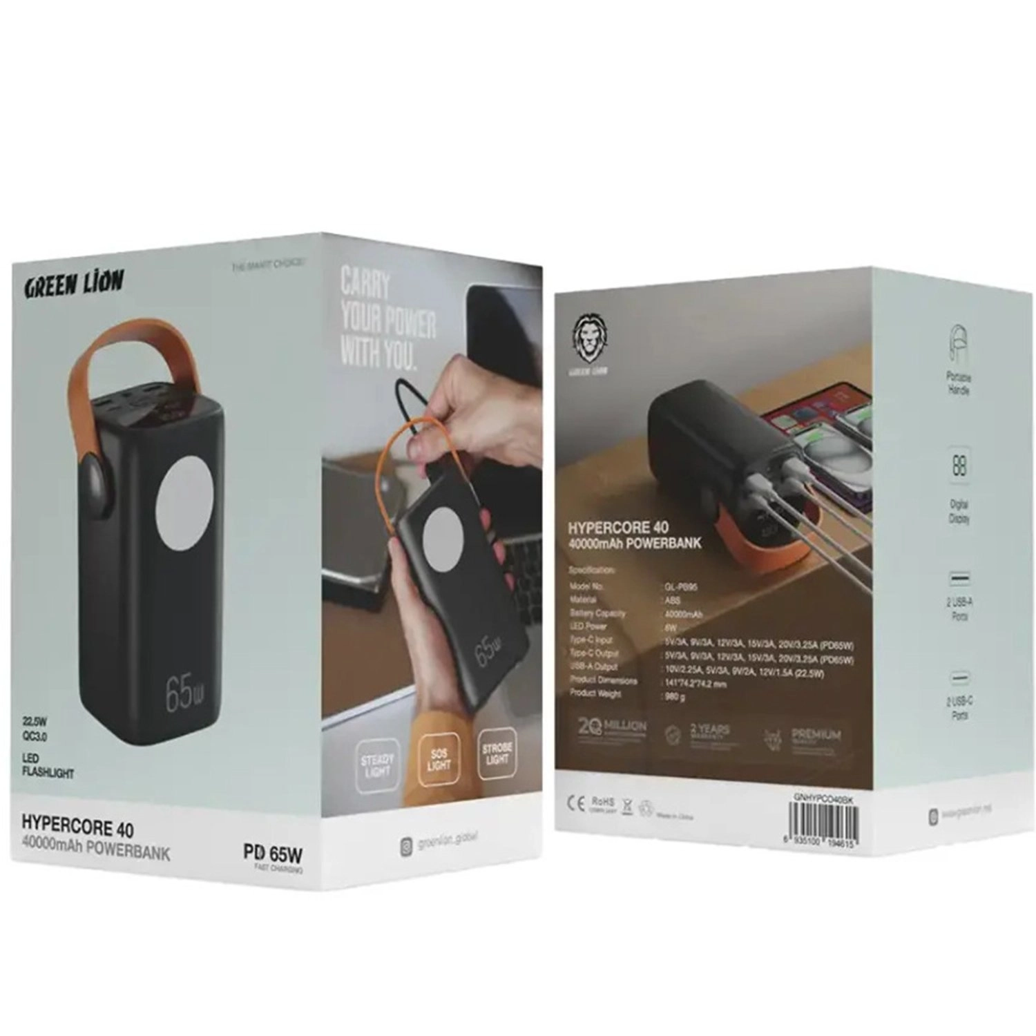 Hyper Core 40 - 40000 mAh 22.5/65 Watts 2 USB-A 2 USB-C