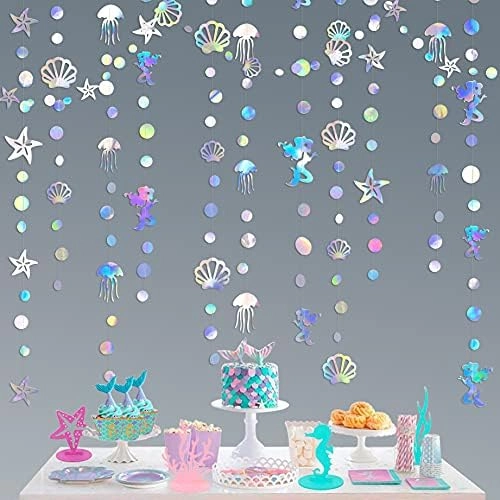pinkblume Mermaid Garland - 4 string mermaid theme party