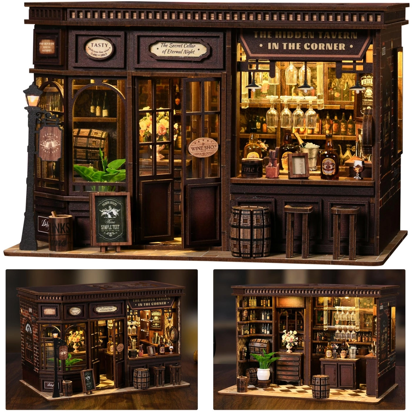 Corner Tavern - Book Nook Kit 327 pieces 3D Wooden Puzzle