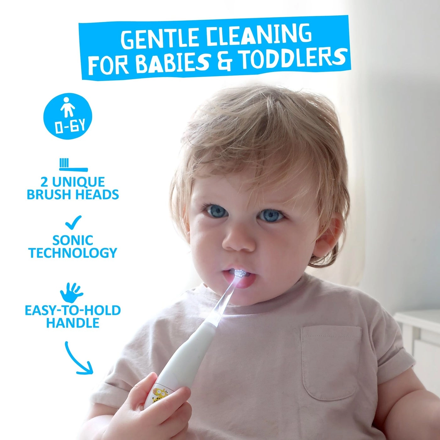 Tickle Tooth Toddler Toothbrush & Toothpaste Set - Baby Electric Fluoride Free