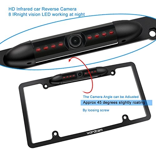 License Plate Frame Rear View Backup Camera - Night vision
