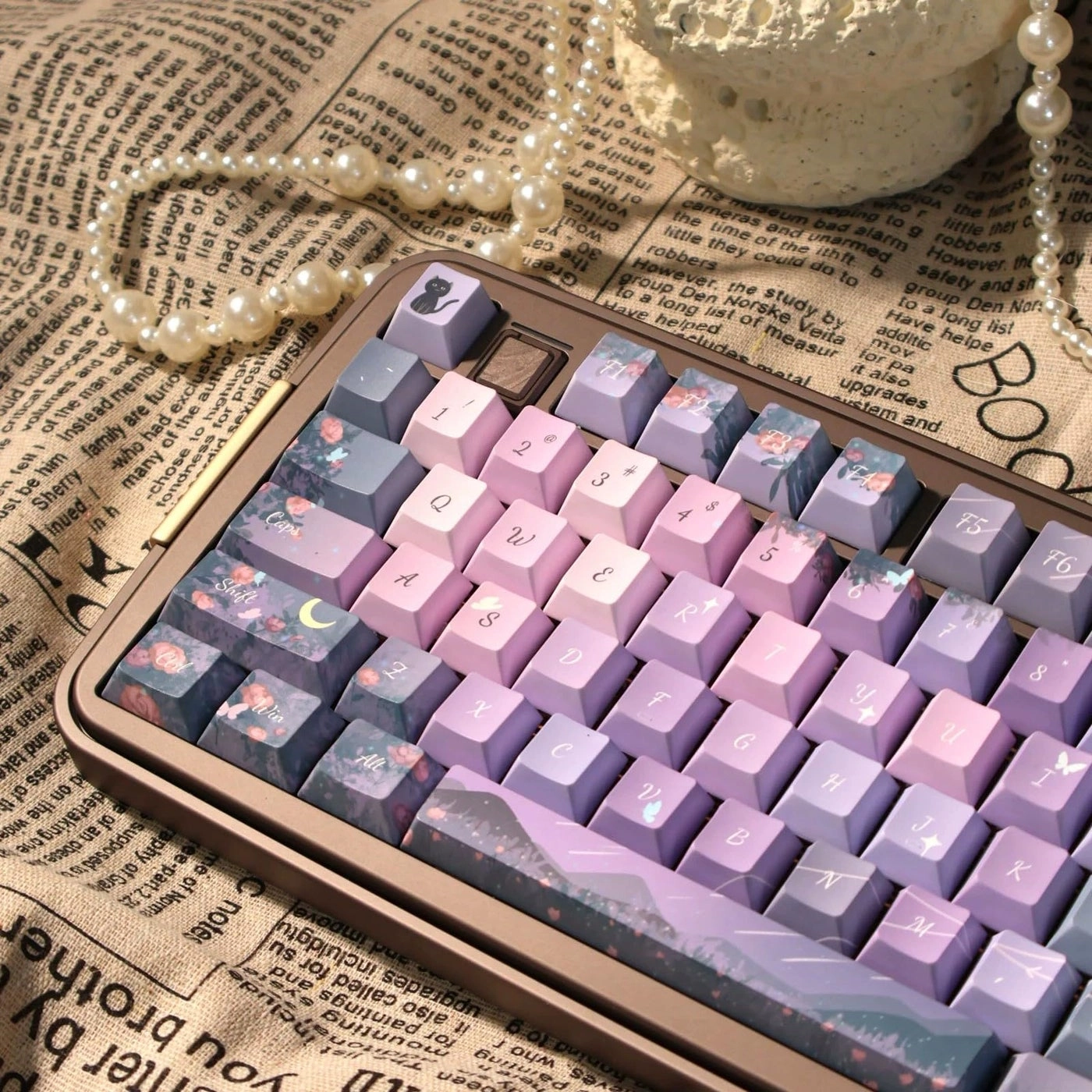 COOMICKEY Dreamy Purple PBT Keycaps