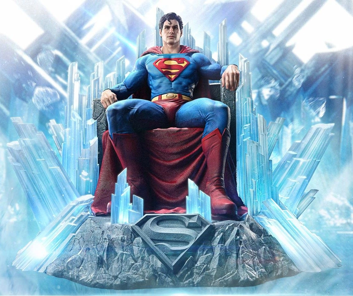 Superman Fortress of Solitude on Throne - Statue