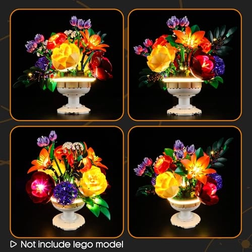 Flower Arrangement - LED light kit Compatible with Lego 10345