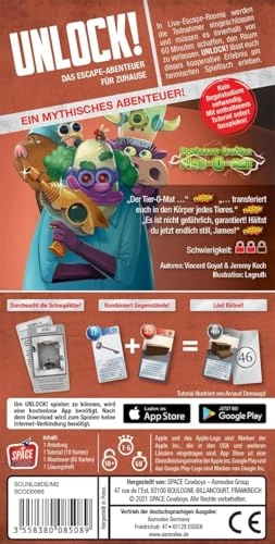 Unlock! Professor Nosides Tier-O-MAT - Family Game, Puzzle Game (German)