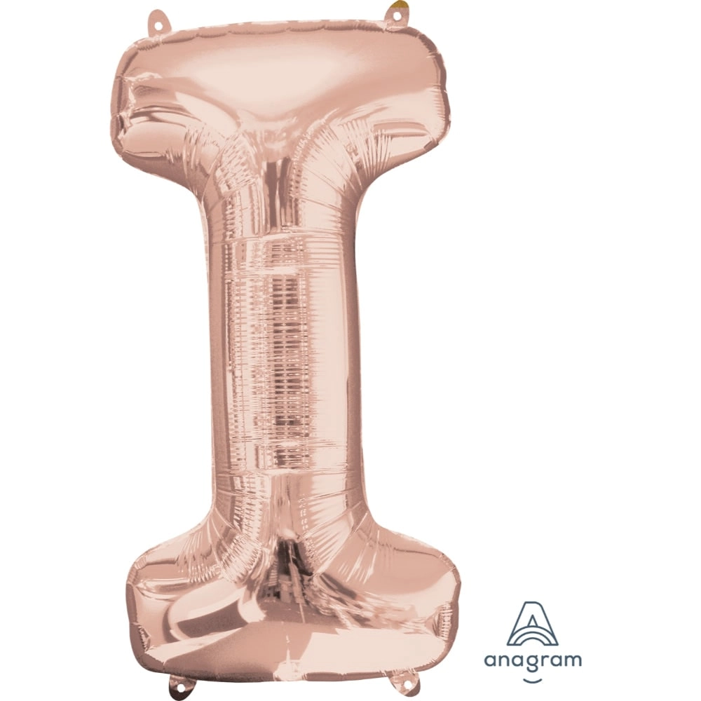 Letter I - Foil Balloon 32-Inch Rose Gold