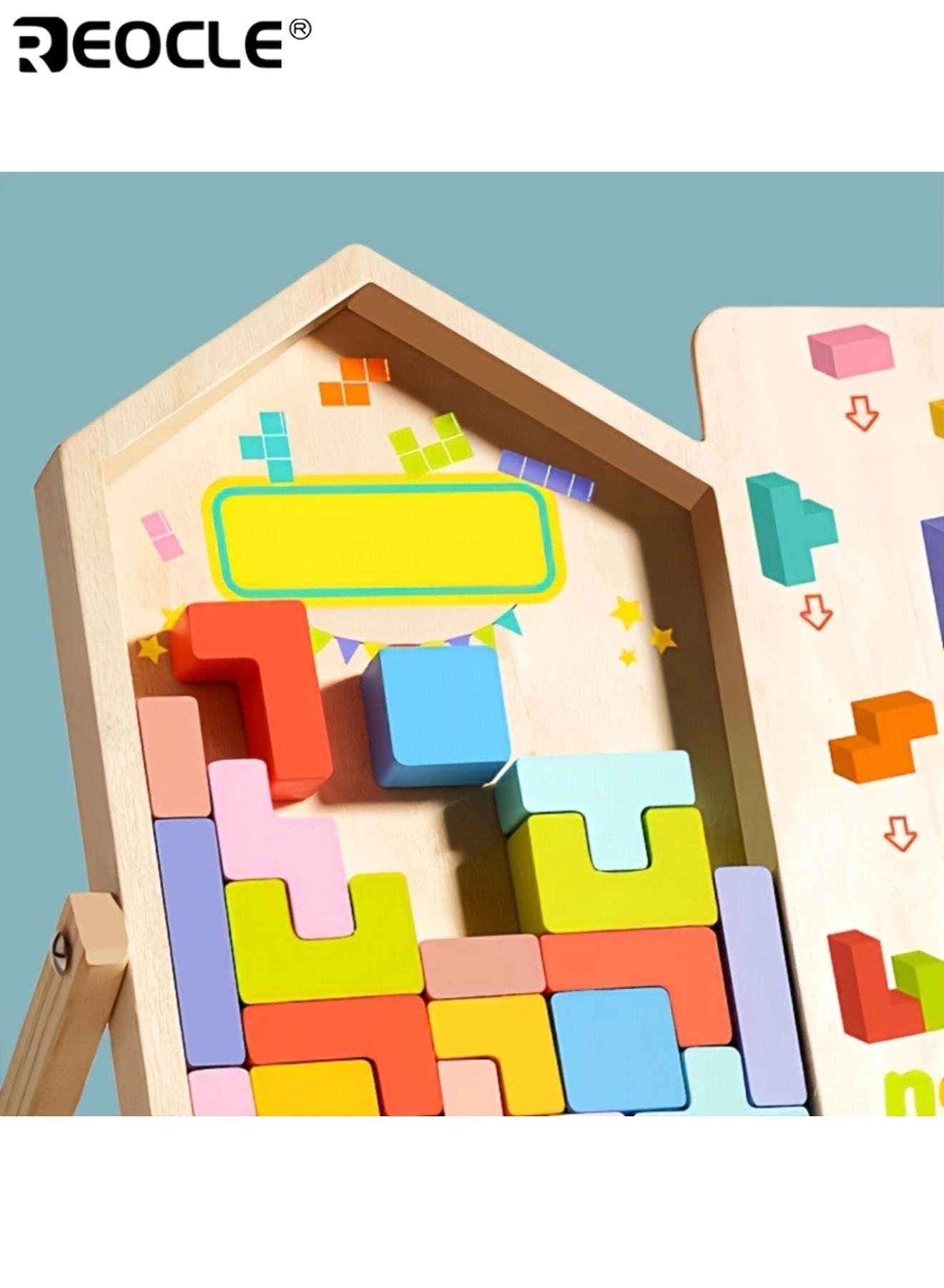 3D Wooden Puzzle Blocks - 40 pieces
