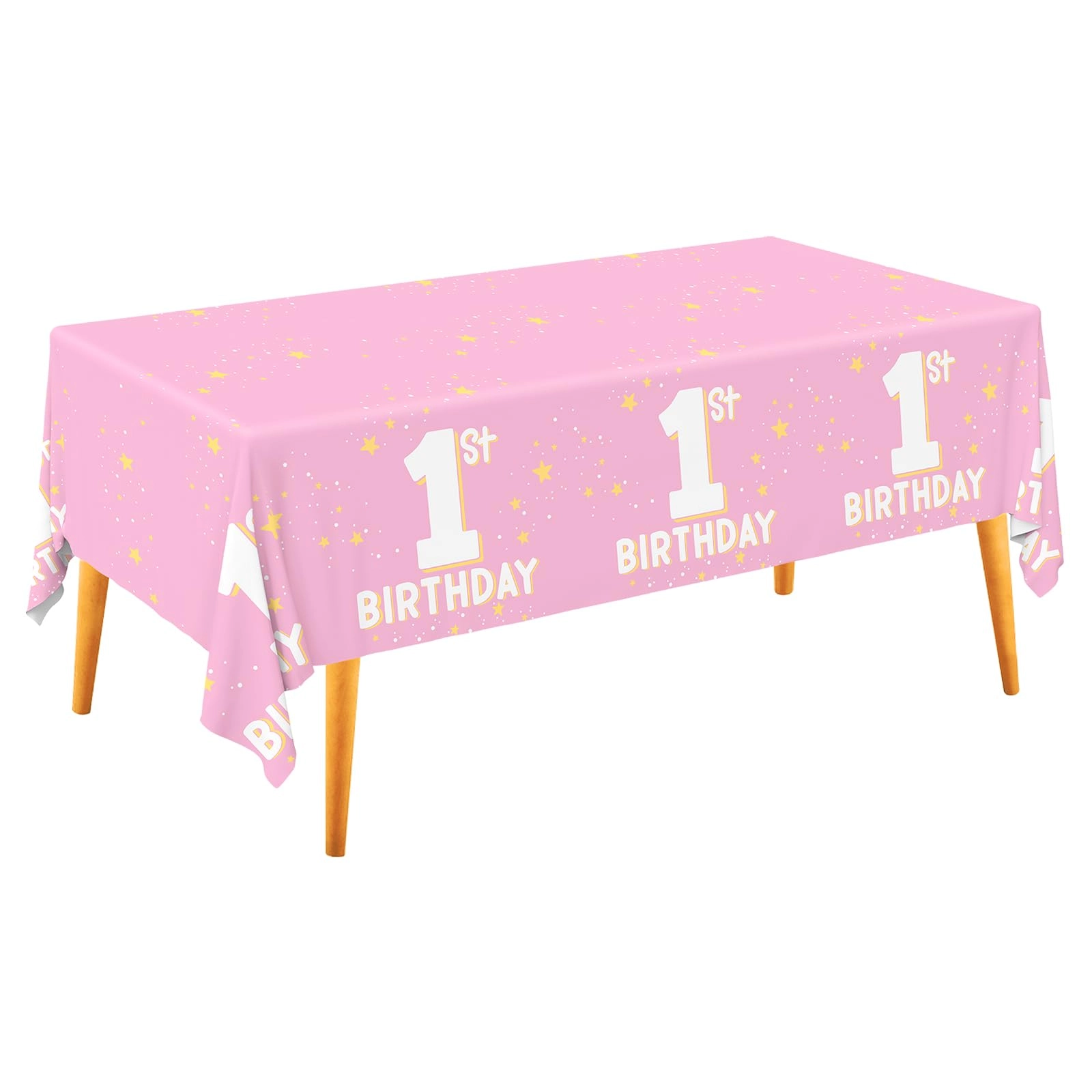 gatherfun Baby Girl Party Supplies Set - 2-Pack 1st Birthday