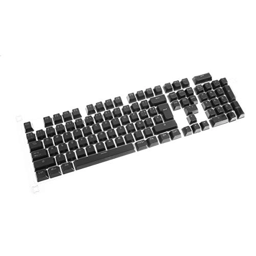 106 Key Faint Translucent ABS Keycaps - Black Backlit