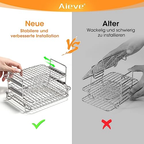 Hot Air Fryer Grill Grate - Stainless Steel