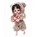 Coco Reborn Baby Doll - 10 Inch Full Vinyl Girl Cozy Brown Bear Outfit