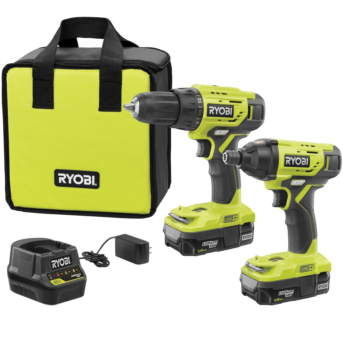 Ryobi Combo Pack 2 Impact Screwdriver - 18V 500 Inch Pounds