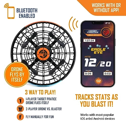 Skyfire Target Drone - Bluetooth enabled, Levitating & maneuvering target, Rechargeable LiPo battery included