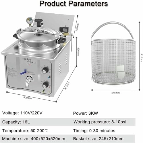 Commercial Electric Deep Fat Fryer OJHGRDFV-065