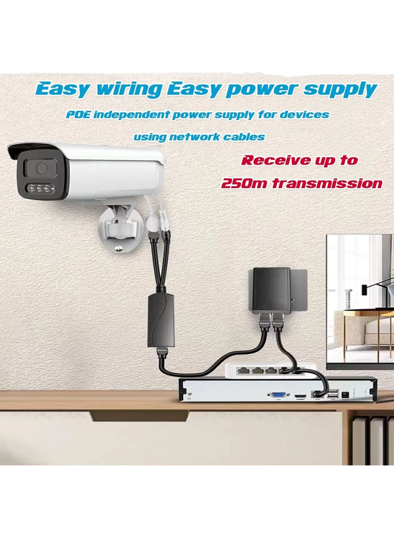 PoE Splitter - 12V IEEE 802.3af/at 10-100