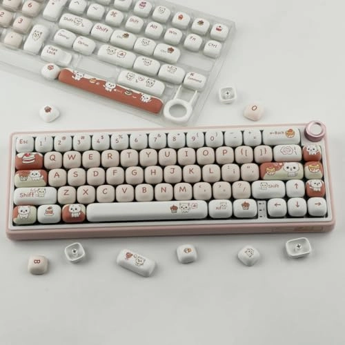 Pink Dessert Cat Keycaps - 1.0 Count