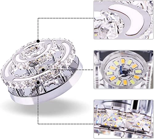 Modern Crystal Ceiling Lamp - Cool White 6000K-6500K Not Dimmable