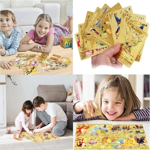 Pokémon Gold Foil Cards Pack - English 55pcs
