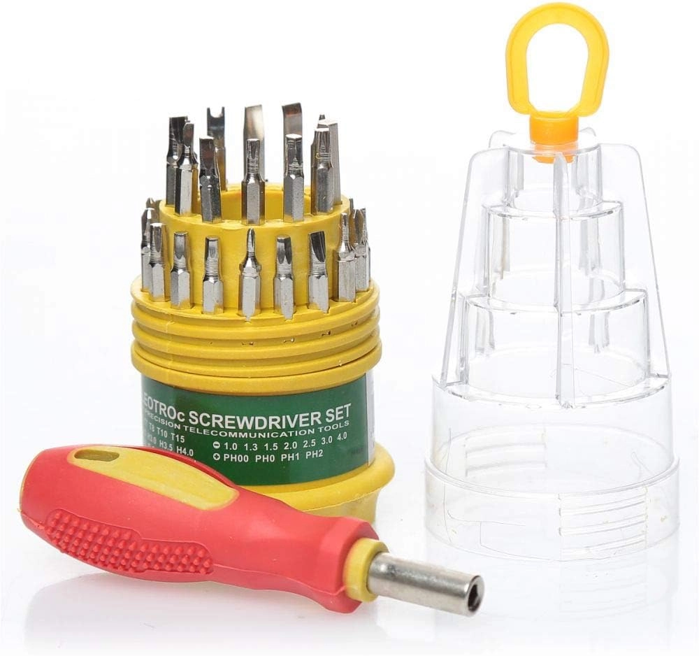 ABBAS ALI HARDWARE JK-6036B Magnetic Slotted and Phillips Screwdriver Set (31 Pcs)