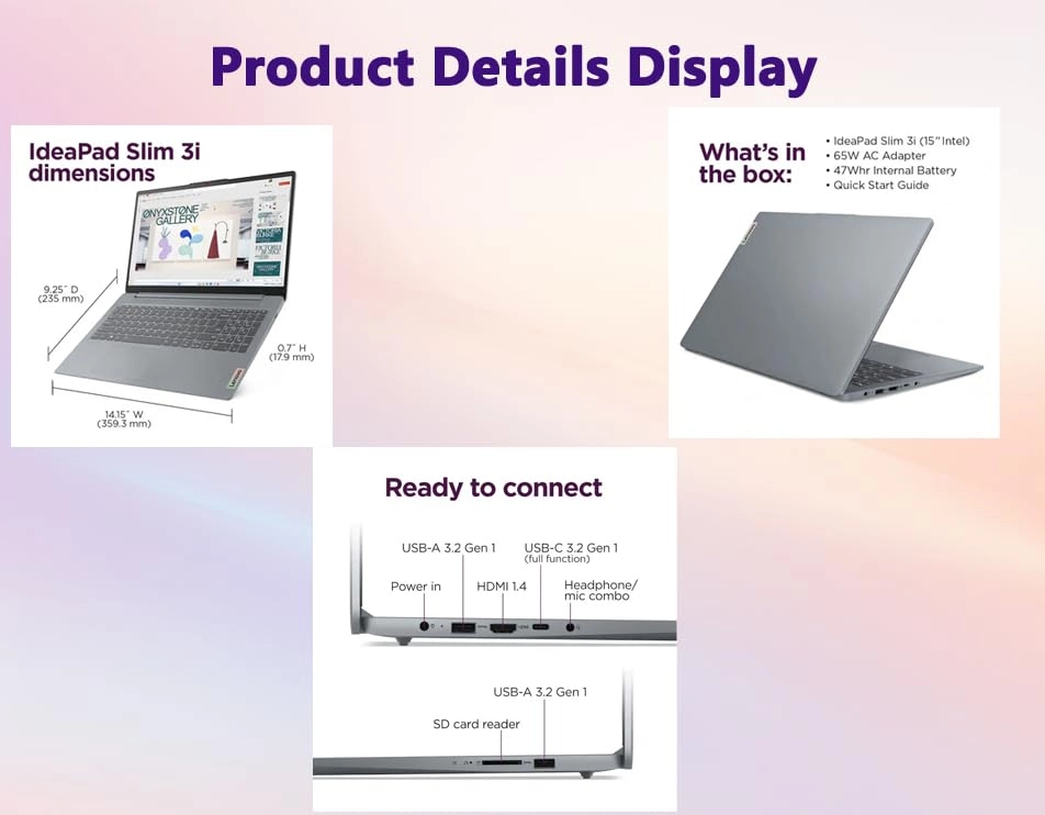 IdeaPad Slim 3 - 15.6'' 128GB 8GB Core i3-N305